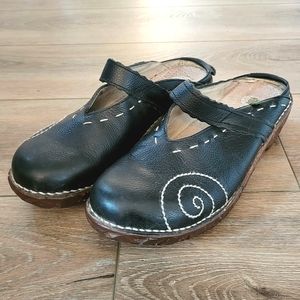 El Naturalista Mule in Black Leather Size 40